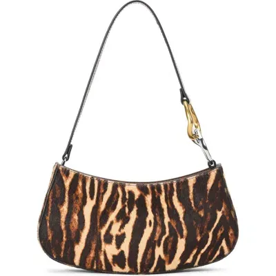 Staud Ollie Genuine Calf Hair Shoulder Bag In Lady Leopard