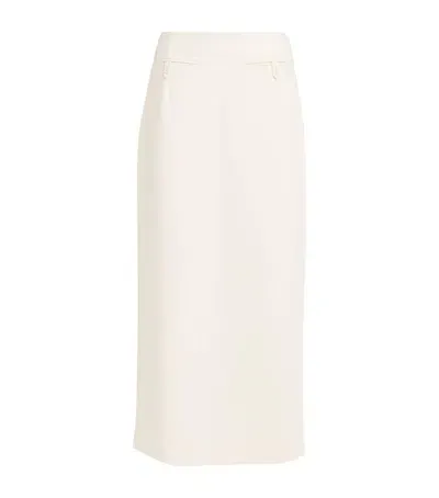 Staud Smith Midi Skirt In Beige