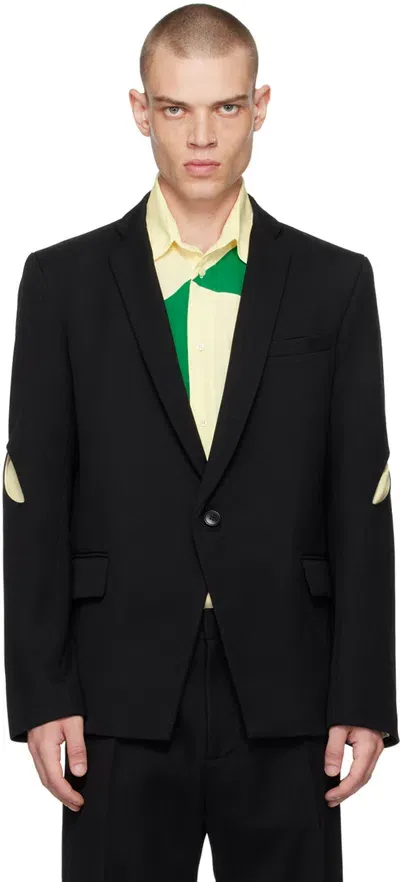 Stefan Cooke Black Slashed Blazer