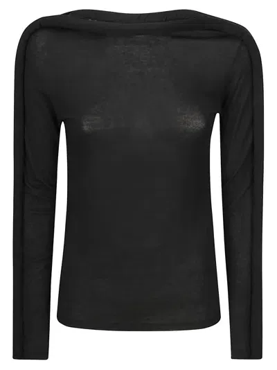 Stefano Mortari Tshirt Cashmere Modal Rullino In Black