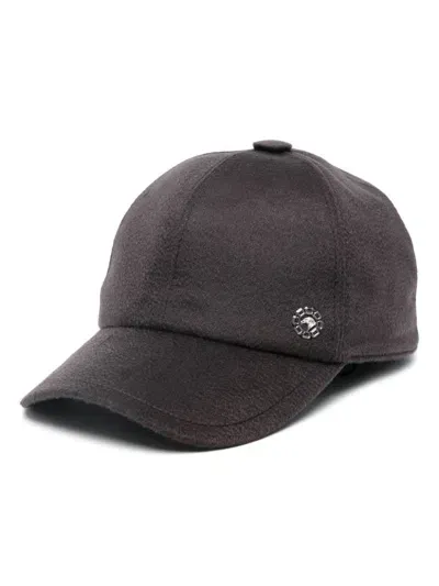 Stefano Ricci Logo-plaque Cap In Grey