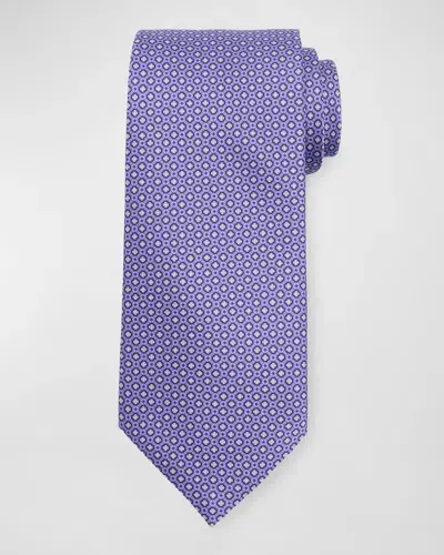 Stefano Ricci Men's Silk Micro-geometric Tie In Violet