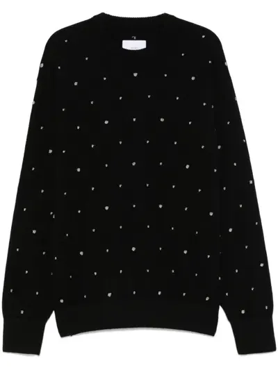 Stein Glitter-dots Sweater In Black