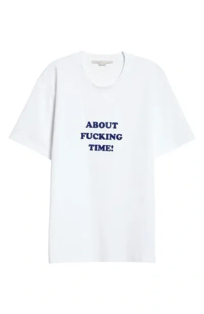 Stella Mccartney About Time Cotton Graphic T-shirt In White