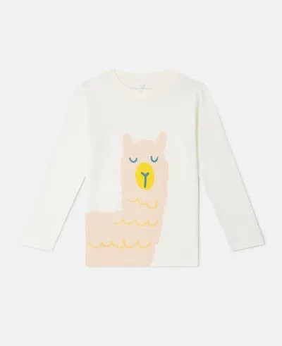 Stella Mccartney Alpaca Graphic Long-sleeve T-shirt In White