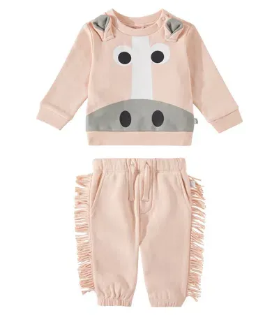 Stella Mccartney Baby Set Aus Sweatshirt Und Jogginghose In Rosa