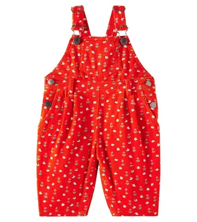 Stella Mccartney Kids' Baby Printed Cotton Playsuit In Red