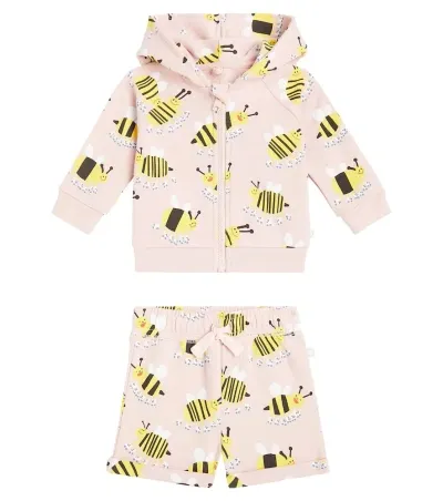 Stella Mccartney Baby Set Aus Kapuzenjacke Und Shorts In Pink