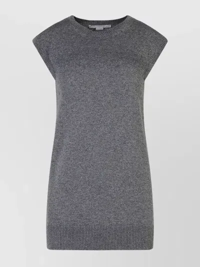 Stella Mccartney Sleeveless Grey Cashmere Sweater