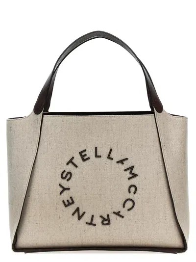 Stella Mccartney Big Logo Shopping Bag Tote Bag In Black