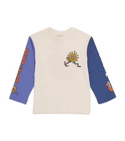 Stella Mccartney Kids' Bright Star Long-sleeve T-shirt In Beige