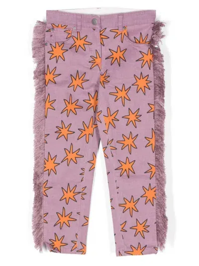 Stella Mccartney Kids' Bright Stars Jeans In Purple