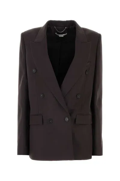 Stella Mccartney Chocolate Flannel Blazer In Brown