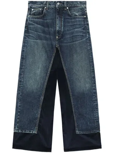 Stella Mccartney Contrasting Straight-leg Jeans In Blue