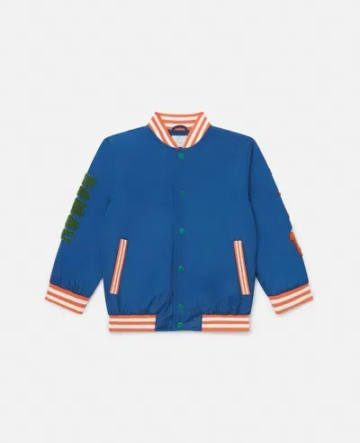 Stella Mccartney Cosmic Cowboy Bomber Jacket In Air Force Blue