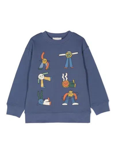 Stella Mccartney Kids' Cosmic Cowboy Print Sweatshirt In Blue