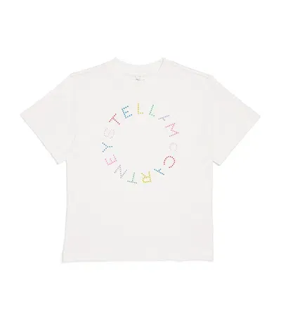 Stella Mccartney Kids' Cotton Logo T-shirt In Ivory