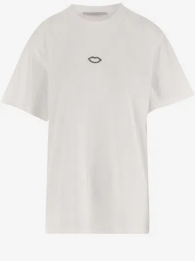 Stella Mccartney Cotton T-shirt With Logo In White