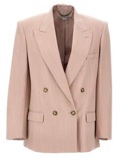 Stella Mccartney Double-breasted Wool Blazer Blazer And Suits In Neutral