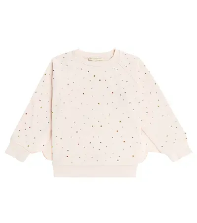 Stella Mccartney Kids' Embellished Cotton Sweatshirt In Red