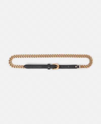 Stella Mccartney Falabella Buckled Belt In Pitch Black