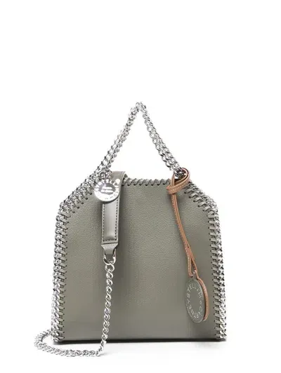 Stella Mccartney Gray Mini Falabella Bag In Green