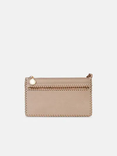 Stella Mccartney 'falabella' Cream Recycled Polyester Mini Clutch