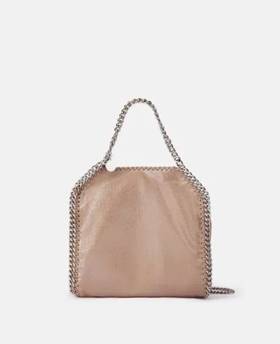 Stella Mccartney Falabella Mini Pearlescent Tote Bag In Dusty Pink