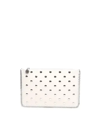 Stella Mccartney Falabella Pouch In Pure White