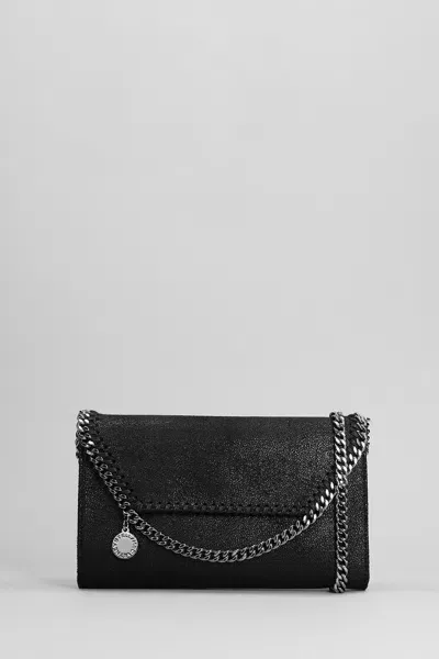 Stella Mccartney Falabella Shoulder Bag In Black Faux Leather