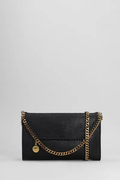 Stella Mccartney Falabella Shoulder Bag In Black Polyester