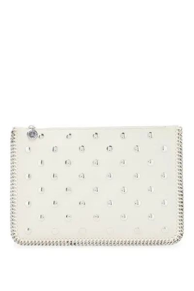 Stella Mccartney Falabella Studded Pouch With In Neutro