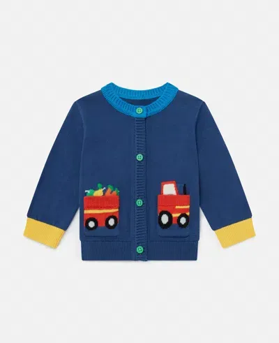 Stella Mccartney Kids' Farmyard Graphic Knitted Cardigan In Multicolor