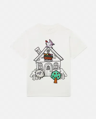 Stella Mccartney Farmyard Print Short-sleeve T-shirt In White