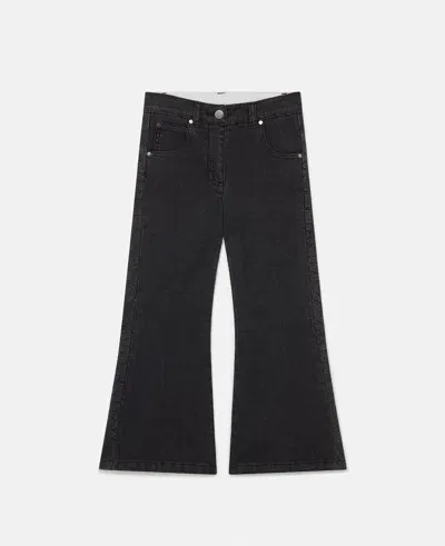 Stella Mccartney Kids' Flared Denim Jeans In Black