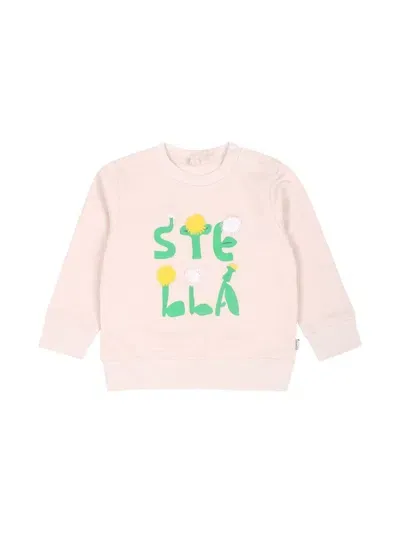 Stella Mccartney Babies' Floral-print Sweatshirt In Pink