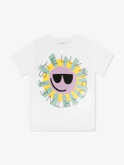 Stella Mccartney Kids Teen Girls White Cotton Sun T-shirt