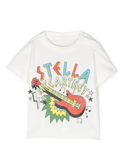 Stella Mccartney Babies' Graphic-print Cotton T-shirt In White