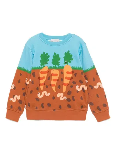 Stella Mccartney Kids' Graphic Print Sweatshirt In Blue