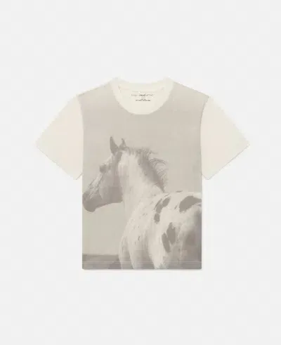 Stella Mccartney Horse Graphic T-shirt In Grey