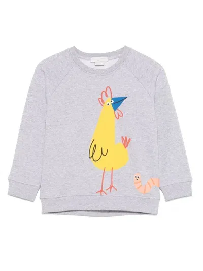 Stella Mccartney Kids' Illustration-print Sweatshirt In Grey