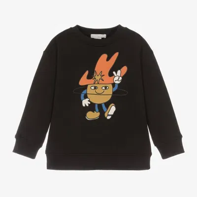 Stella Mccartney Kids Boys Black Cosmic Cotton Sweatshirt