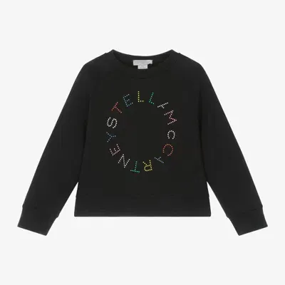 Stella Mccartney Kids Girls Black Cotton Sweatshirt