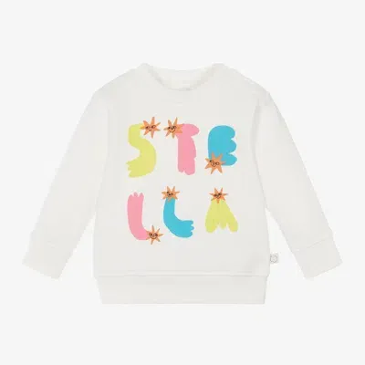 Stella Mccartney Babies'  Kids Girls Ivory Organic Cotton Sweatshirt