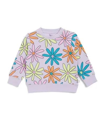 Stella Mccartney Kids' Lazy Daisy Sweatshirt In Purple