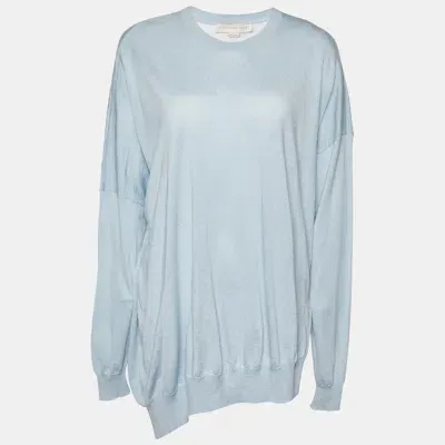 Pre-owned Stella Mccartney Light Blue Wool & Silk Jumper M