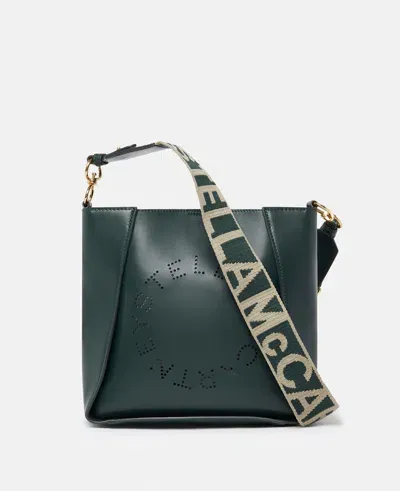 Stella Mccartney Logo Crossbody Bag In Pine Green