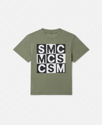 Stella Mccartney Logo Graphic T-shirt In Green