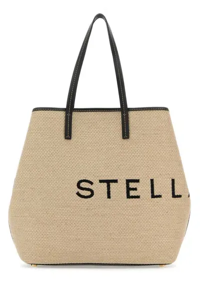 Stella Mccartney Logo Jacquard Tote Bag In Natural