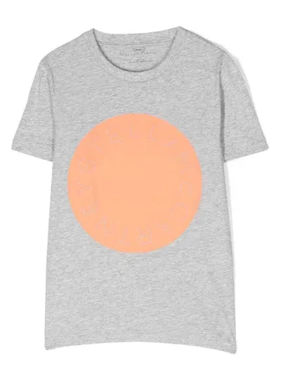 Stella Mccartney Kids' Logo-print Cotton T-shirt In Gray